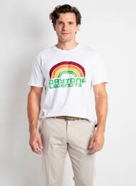 Tricou elasticitate mâneci scurte alb DAYTONA bărbat