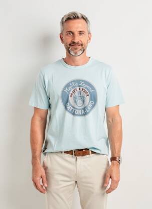 Tricou croială dreaptă mâneci scurte albastru DAYTONA bărbat
