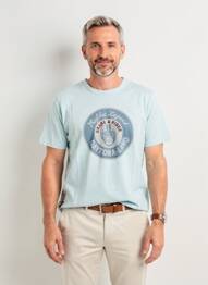Tricou croială dreaptă mâneci scurte albastru DAYTONA bărbat