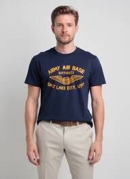 Tricou croială dreaptă mâneci scurte albastru DAYTONA bărbat