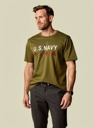 Tricou broderie mâneci scurte verde DAYTONA bărbat