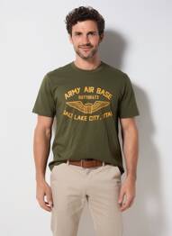 Tricou croială dreaptă mâneci scurte verde DAYTONA bărbat