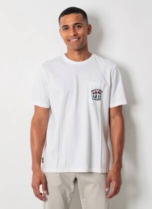 Tricou croială dreaptă mâneci scurte alb DAYTONA bărbat