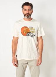 Tricou croială dreaptă mâneci scurte bej DAYTONA bărbat
