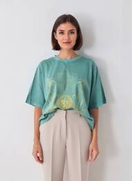 Tricou mâneci lungi mâneci lungi verde ROSE GARDEN femeie