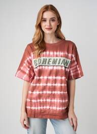 Tricou croială dreaptă mâneci scurte roz ROSE GARDEN femeie
