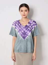 Tricou imprimeu fantezie mâneci scurte gri ROSE GARDEN femeie
