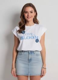 Tricou croială dreaptă mâneci scurte alb TIFFOSI femeie