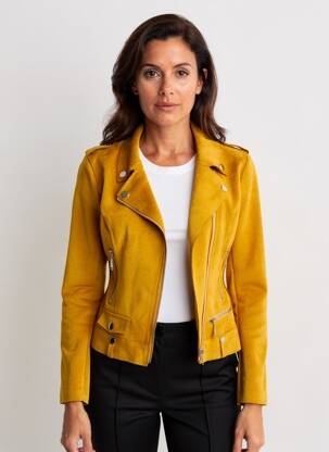 Jachete casual guler tip costum galben HF WOMAN COLLECTION femeie