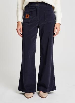 Pantalon evazat elasticitate talie înaltă albastru închis HIPPOCAMPE femeie