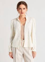 Vestă cu mâneci lungi elasticitate alb LOVIE & CO femeie