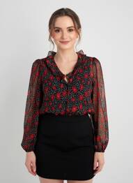 Cămașă țesătură crep mâneci lungi negru LOVIE & CO femeie