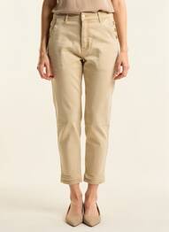 Pantalon 7/8 elasticitate mărime normală bej MISS BON femeie