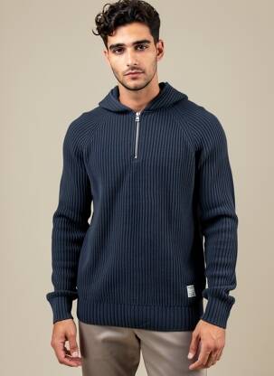 Pulover elasticitate mâneci lungi albastru PEPE JEANS bărbat
