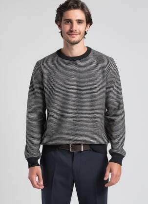 Pulover țesătură jacquard mâneci lungi negru TIFFOSI bărbat