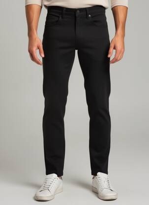 Pantalon slim elasticitate mărime normală negru PIONEER bărbat
