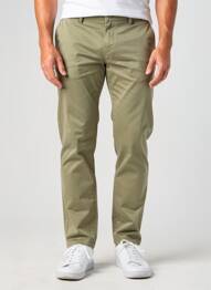 Pantalon chino țesătură poplin mărime normală verde PIONEER bărbat
