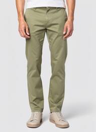Pantalon chino țesătură poplin mărime normală verde PIONEER bărbat