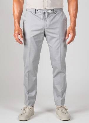 Pantalon chino țesătură poplin mărime normală gri PIONEER bărbat