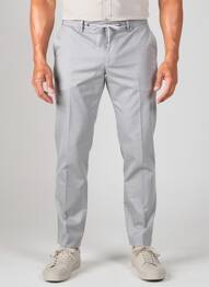 Pantalon chino țesătură poplin mărime normală gri PIONEER bărbat