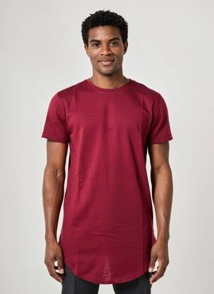 Tricou croială dreaptă mâneci scurte roșu MADE IN ITALY bărbat
