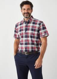 Cămașă cu mâneci scurte buzunare albastru PIONEER bărbat
