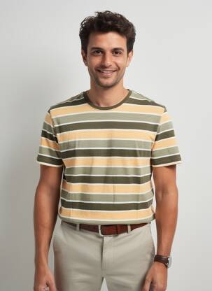 Tricou croială cambrată mâneci scurte portocalie PIONEER bărbat