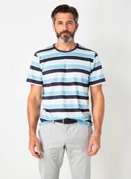 Tricou croială cambrată mâneci scurte albastru PIONEER bărbat