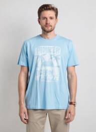 Tricou elasticitate mâneci scurte albastru PIONEER bărbat