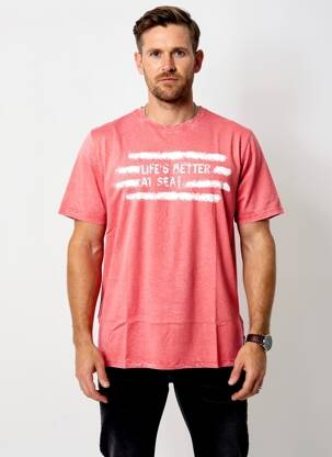 Tricou elasticitate mâneci scurte roșu PIONEER bărbat