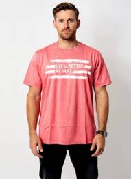 Tricou elasticitate mâneci scurte roșu PIONEER bărbat