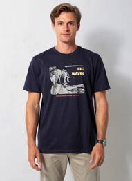 Tricou croială cambrată mâneci scurte albastru PIONEER bărbat