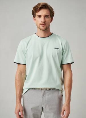 Tricou croială cambrată mâneci lungi verde PIONEER bărbat