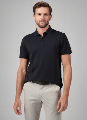 Tricou croială cambrată mâneci scurte negru PIONEER bărbat