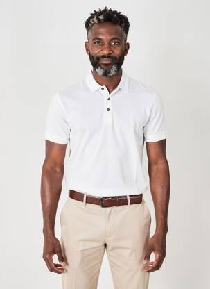 Tricou croială cambrată mâneci scurte alb PIONEER bărbat