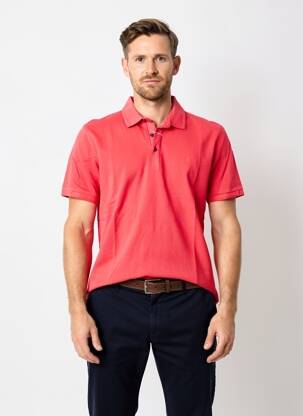 Polo elasticitate mâneci scurte roșu PIONEER bărbat