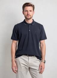 Polo elasticitate mâneci scurte negru PIONEER bărbat