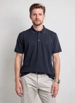 Polo elasticitate mâneci scurte negru PIONEER bărbat