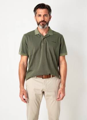 Polo elasticitate mâneci scurte verde PIONEER bărbat