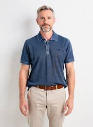 Tricou croială cambrată mâneci scurte albastru PIONEER bărbat