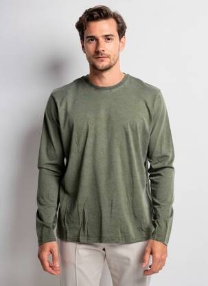 Tricou croială cambrată mâneci lungi verde PIONEER bărbat