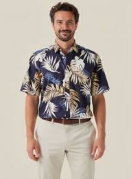 Cămașă cu mâneci scurte imprimeu tie and dye albastru ONLY & SONS bărbat