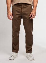 Pantalon chino țesătură melanj mărime normală maro MEYER bărbat