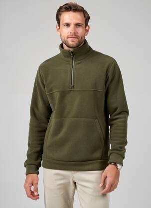 Hanorac elasticitate mâneci lungi verde BLEND bărbat