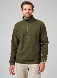 Hanorac elasticitate mâneci lungi verde BLEND bărbat