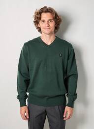 Pulover guler în v mâneci lungi verde GARCIA bărbat