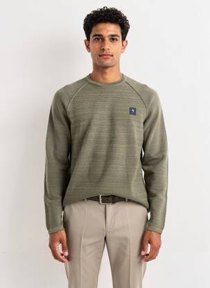 Pulover elasticitate mâneci lungi verde GARCIA bărbat