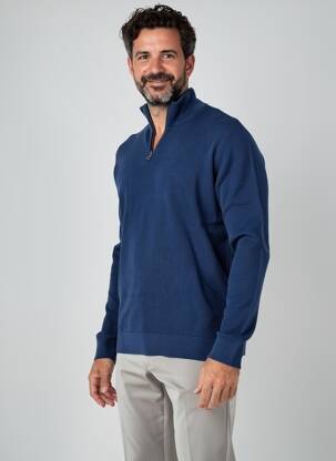 Pulover elasticitate mâneci lungi albastru BLEND bărbat