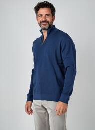 Pulover elasticitate mâneci lungi albastru BLEND bărbat