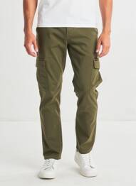Pantalon cargo talie elastică mărime normală verde BLEND bărbat